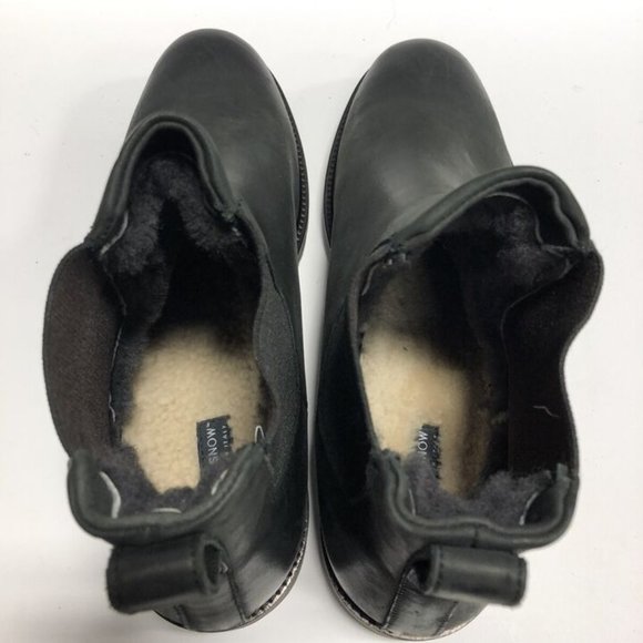 Ross & Snow Mens Fabio Chelsea Black Leather Boots, Size 11.5 M main image 6
